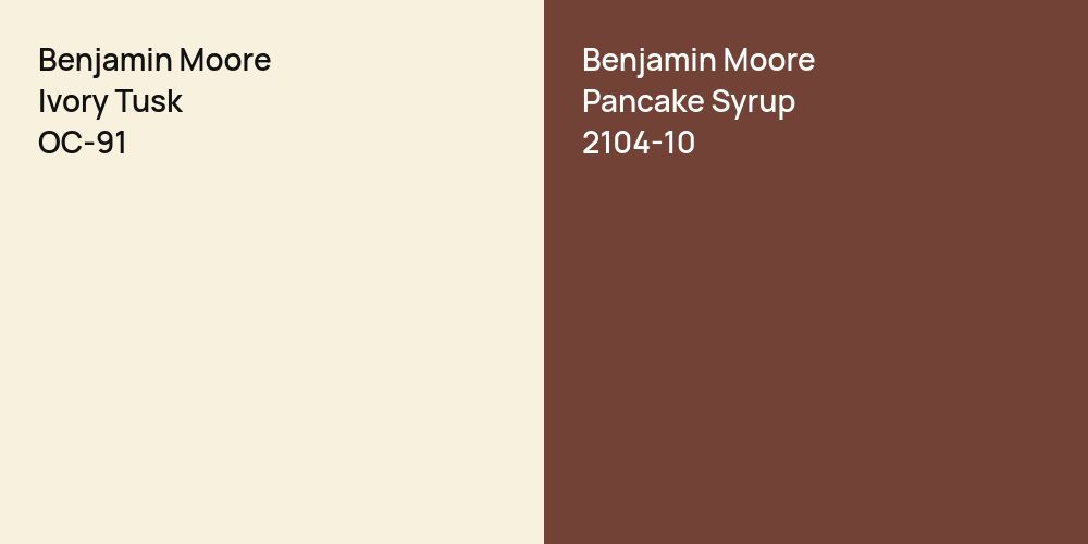 Benjamin Moore Ivory Tusk vs. Benjamin Moore Pancake Syrup