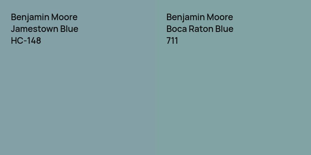 Benjamin Moore Jamestown Blue vs. Benjamin Moore Boca Raton Blue