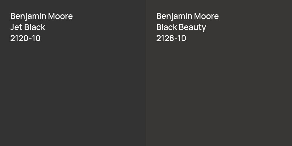 Benjamin Moore Jet Black vs. Benjamin Moore Black Beauty