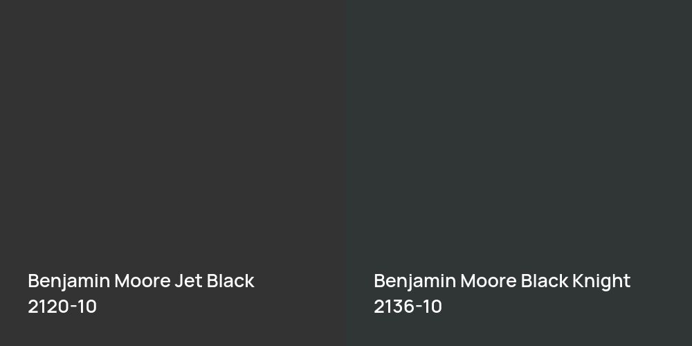 Benjamin Moore Jet Black vs. Benjamin Moore Black Knight