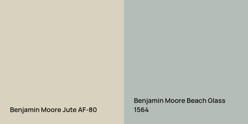 Benjamin Moore Jute vs. Benjamin Moore Beach Glass