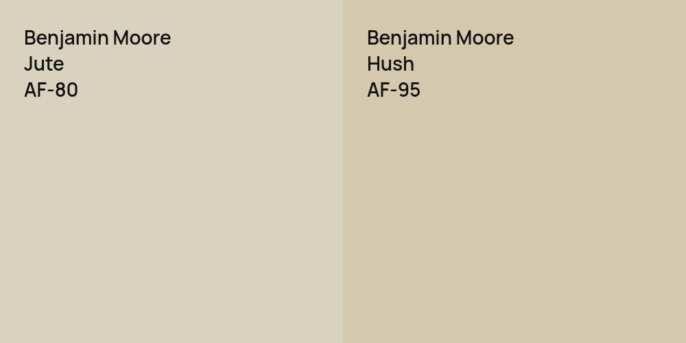 Benjamin Moore Jute vs. Benjamin Moore Hush