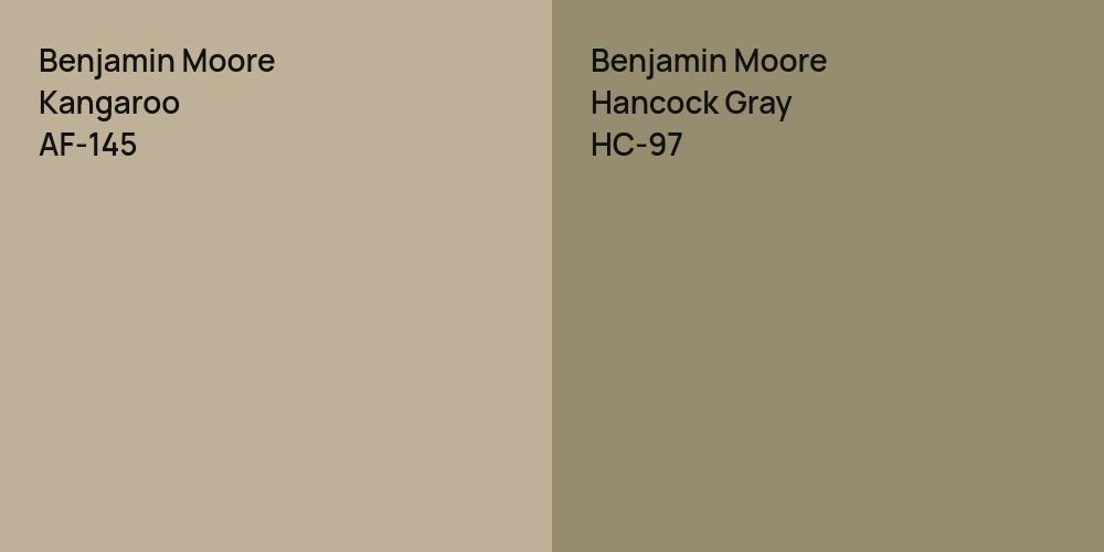 Benjamin Moore Kangaroo vs. Benjamin Moore Hancock Gray