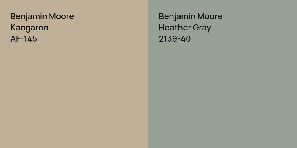 Benjamin Moore Kangaroo vs. Benjamin Moore Heather Gray