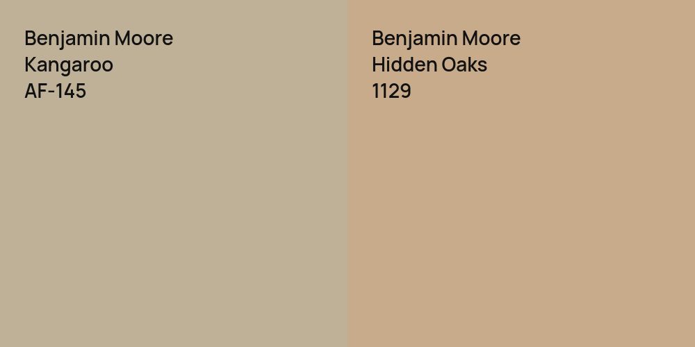 Benjamin Moore Kangaroo vs. Benjamin Moore Hidden Oaks