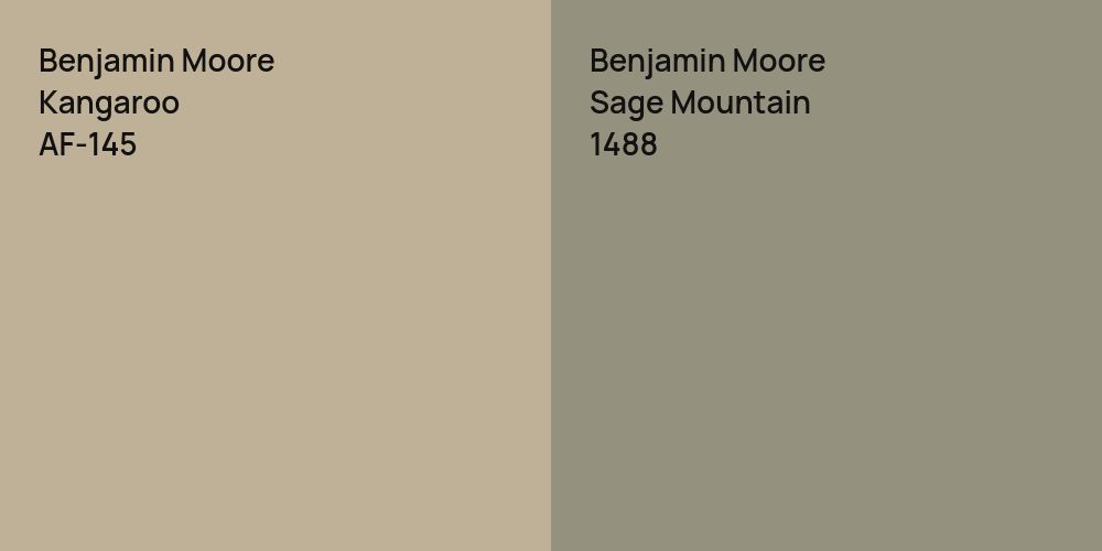 Benjamin Moore Kangaroo vs. Benjamin Moore Sage Mountain