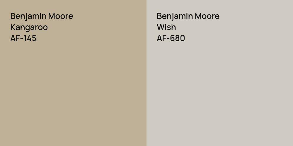 Benjamin Moore Kangaroo vs. Benjamin Moore Wish