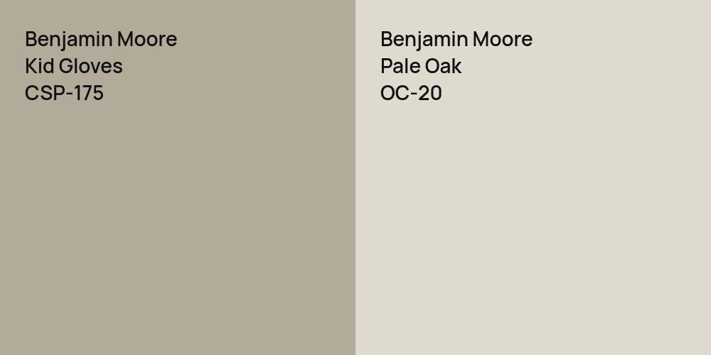 Benjamin Moore Kid Gloves vs. Benjamin Moore Pale Oak