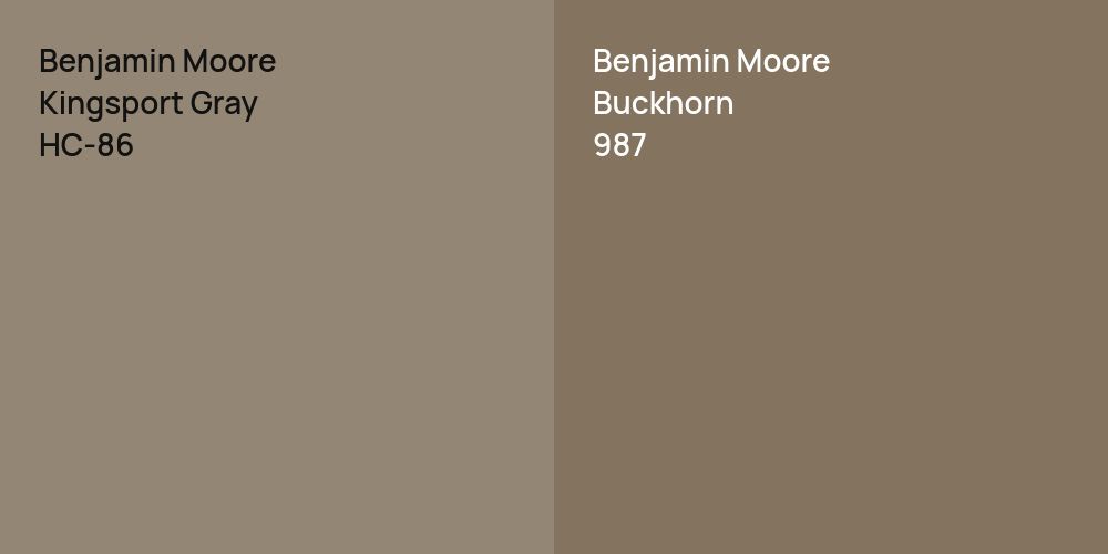 Benjamin Moore Kingsport Gray vs. Benjamin Moore Buckhorn