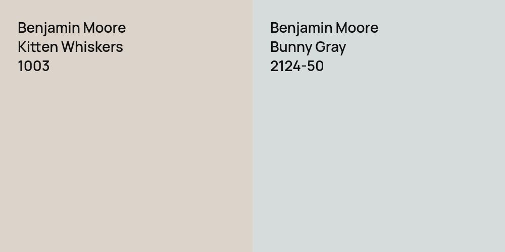 Benjamin Moore Kitten Whiskers vs. Benjamin Moore Bunny Gray