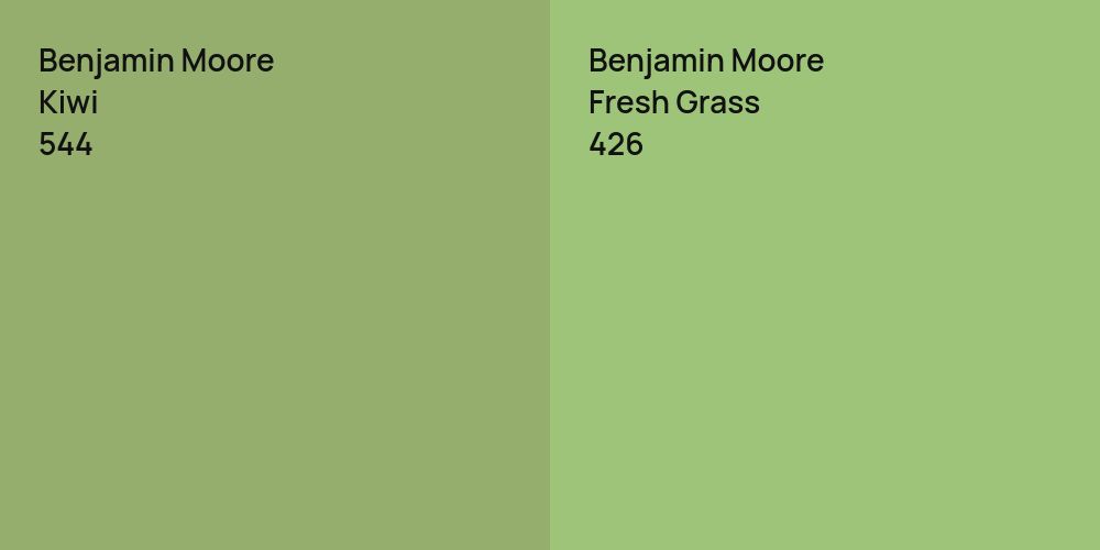 Benjamin Moore Kiwi vs. Benjamin Moore Fresh Grass