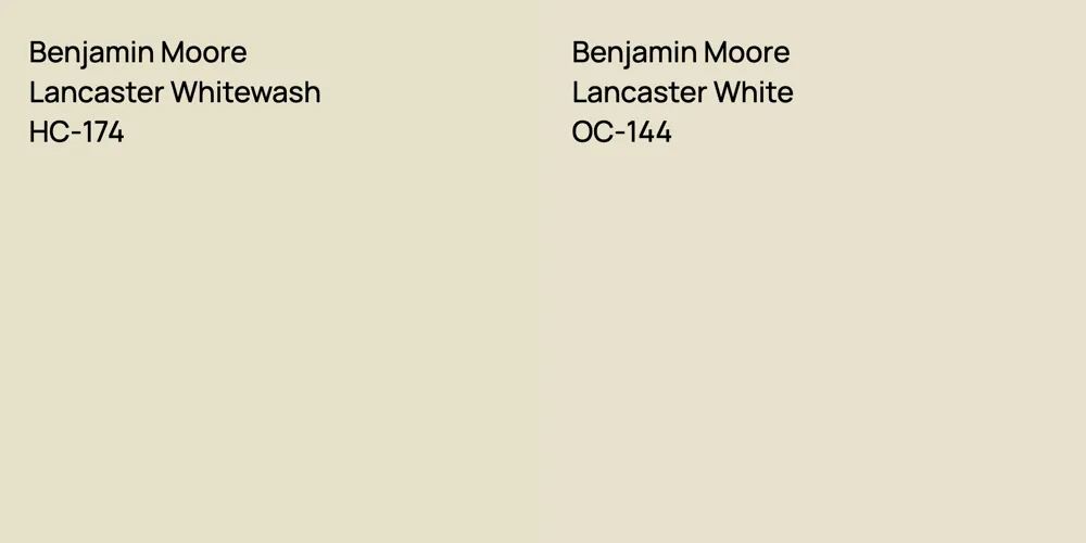 Benjamin Moore Lancaster Whitewash vs. Benjamin Moore Lancaster White