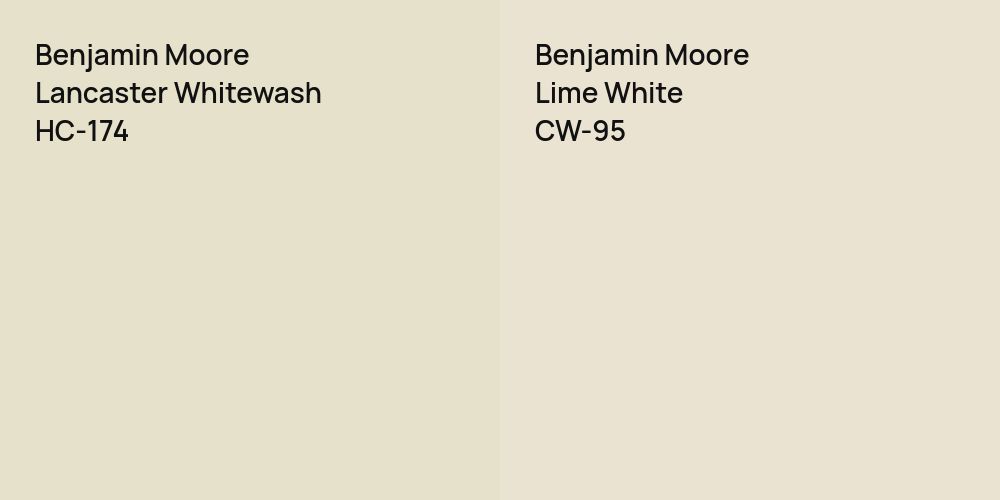 Benjamin Moore Lancaster Whitewash vs. Benjamin Moore Lime White