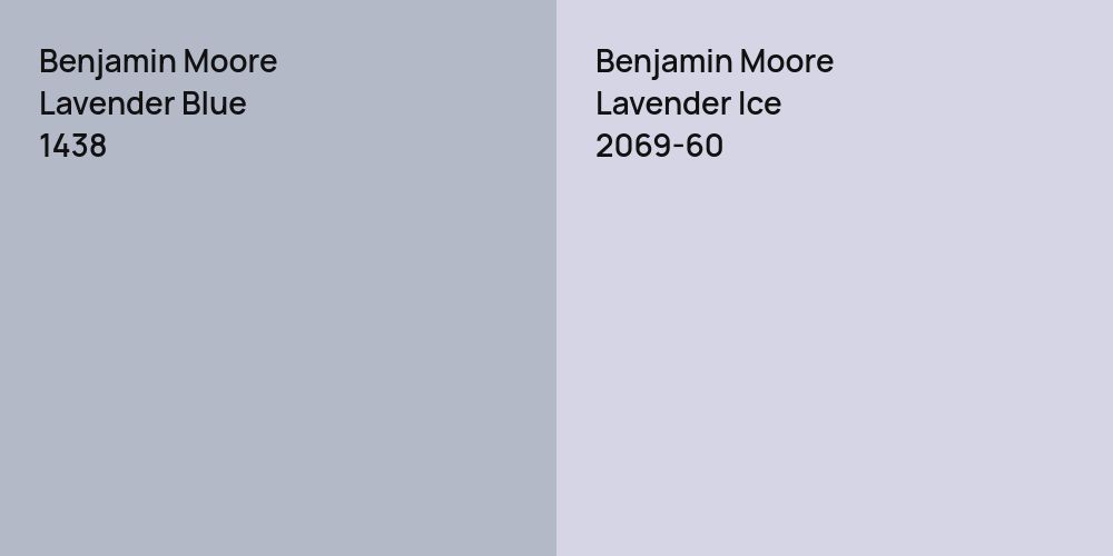 Benjamin Moore Lavender Blue vs. Benjamin Moore Lavender Ice