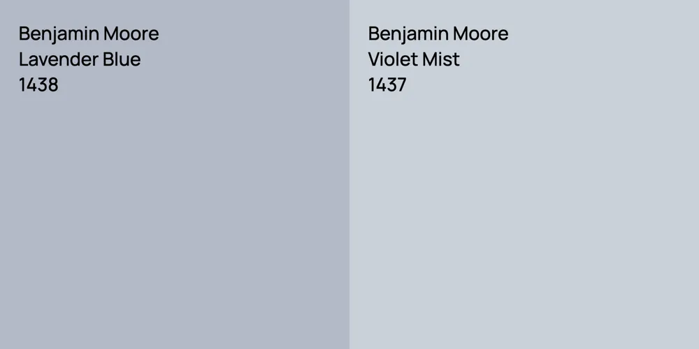 Benjamin Moore Lavender Blue vs. Benjamin Moore Violet Mist