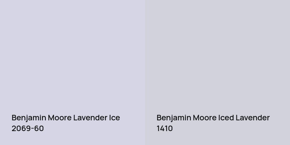 Benjamin Moore Lavender Ice vs. Benjamin Moore Iced Lavender