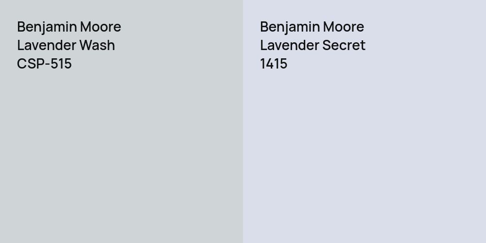 Benjamin Moore Lavender Wash vs. Benjamin Moore Lavender Secret