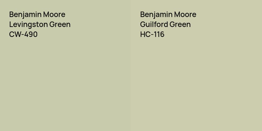 Benjamin Moore Levingston Green vs. Benjamin Moore Guilford Green