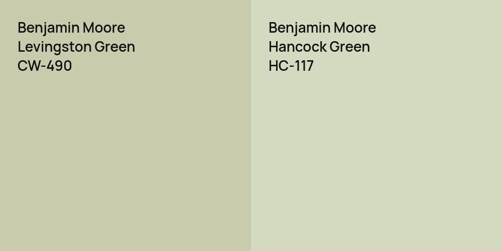 Benjamin Moore Levingston Green vs. Benjamin Moore Hancock Green