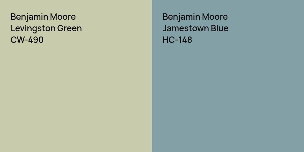 Benjamin Moore Levingston Green vs. Benjamin Moore Jamestown Blue