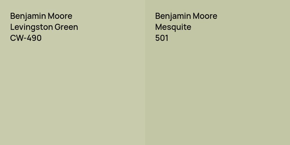 Benjamin Moore Levingston Green vs. Benjamin Moore Mesquite