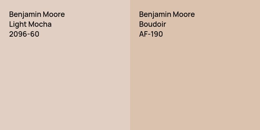 Benjamin Moore Light Mocha vs. Benjamin Moore Boudoir