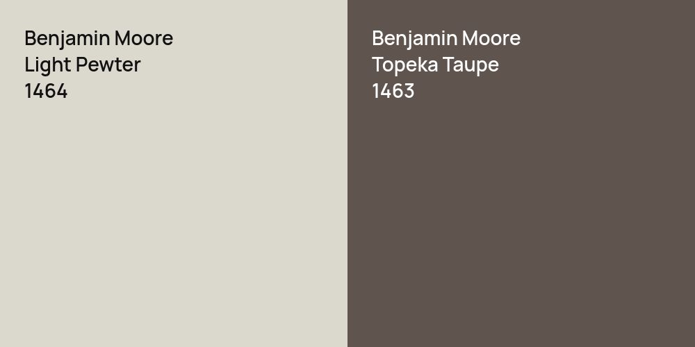 Benjamin Moore Light Pewter vs. Benjamin Moore Topeka Taupe