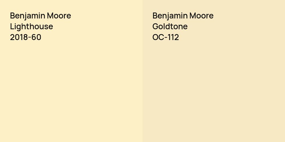 Benjamin Moore Lighthouse vs. Benjamin Moore Goldtone