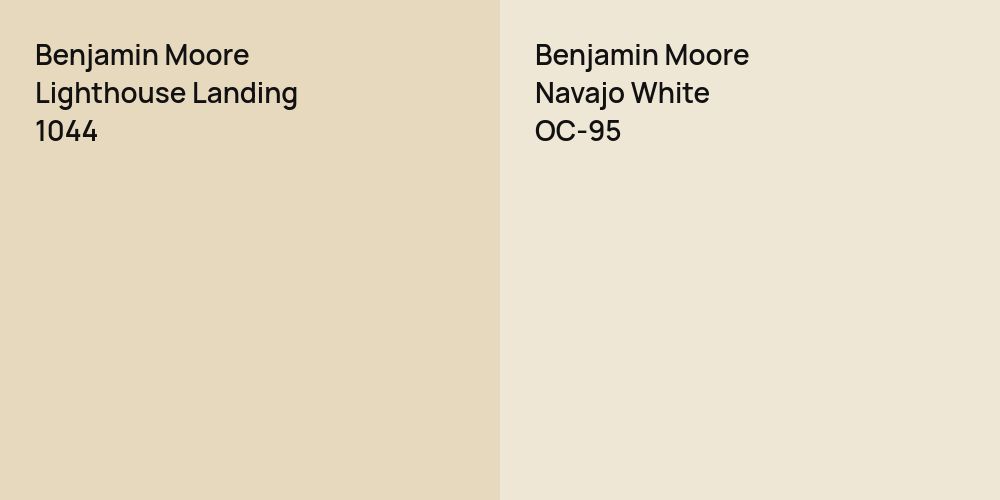 Benjamin Moore Lighthouse Landing vs. Benjamin Moore Navajo White