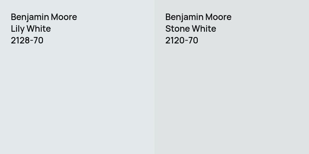 Benjamin Moore Lily White vs. Benjamin Moore Stone White