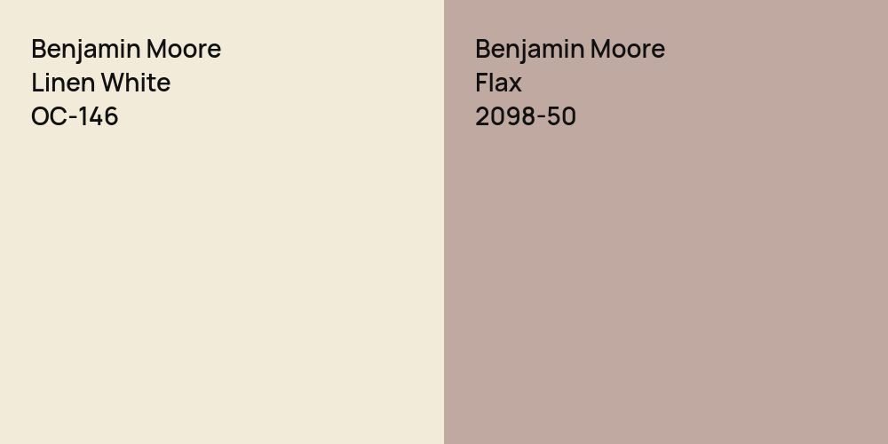 Benjamin Moore Linen White vs. Benjamin Moore Flax