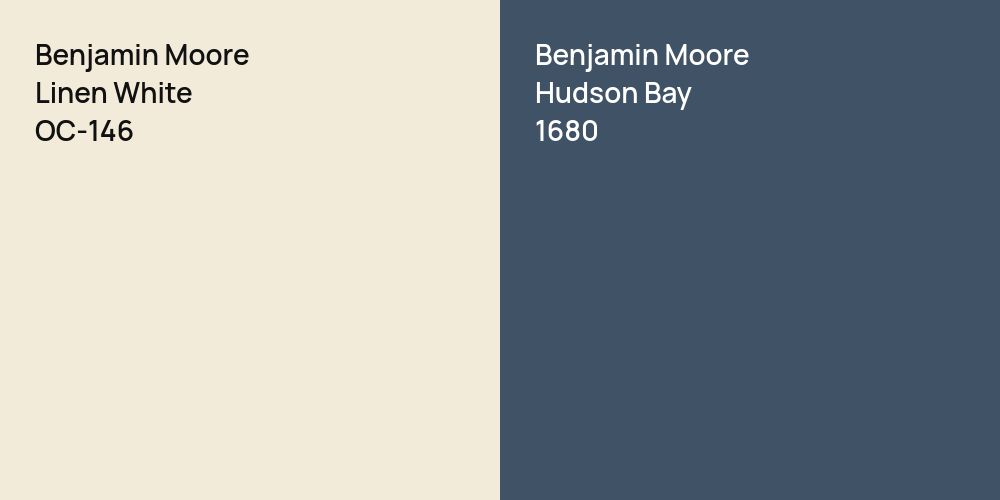 Benjamin Moore Linen White vs. Benjamin Moore Hudson Bay