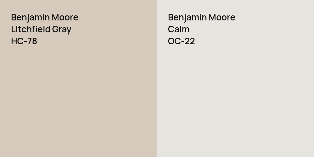 Benjamin Moore Litchfield Gray vs. Benjamin Moore Calm