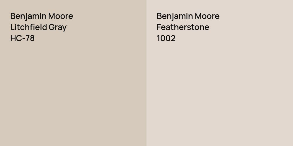 Benjamin Moore Litchfield Gray vs. Benjamin Moore Featherstone