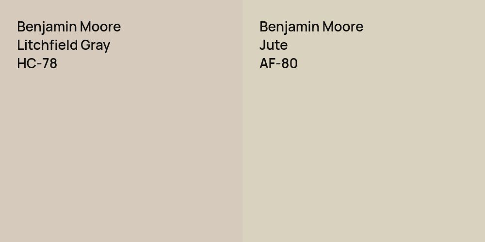 Benjamin Moore Litchfield Gray vs. Benjamin Moore Jute