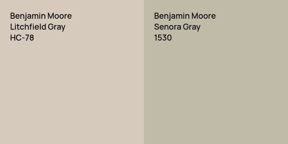 Benjamin Moore Litchfield Gray vs. Benjamin Moore Senora Gray