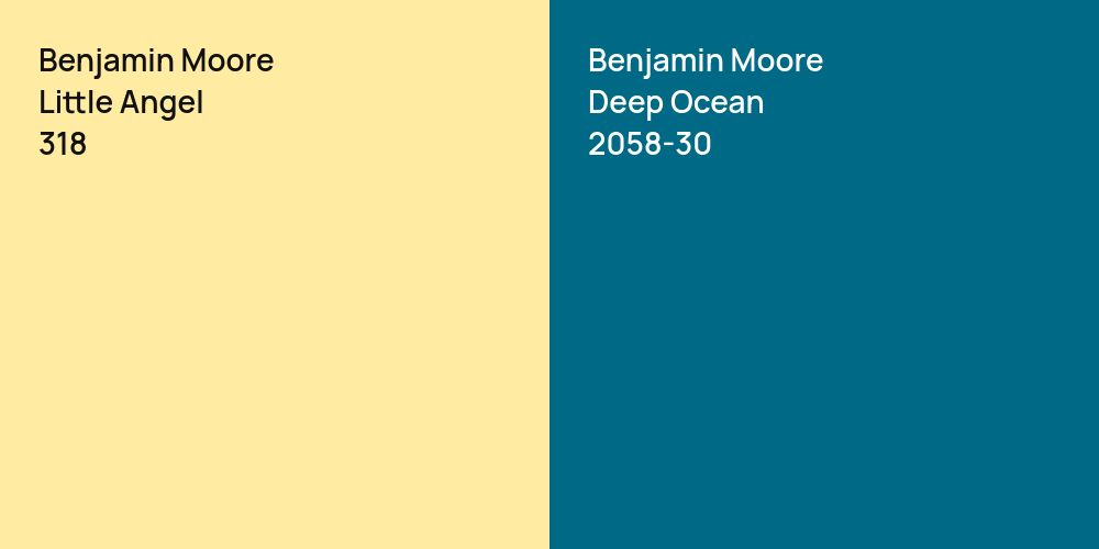 Benjamin Moore Little Angel vs. Benjamin Moore Deep Ocean