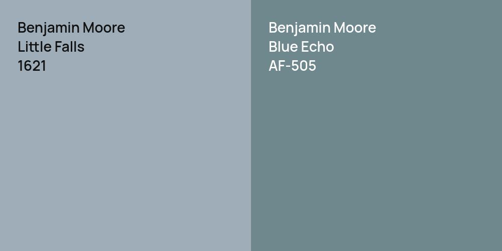 Benjamin Moore Little Falls vs. Benjamin Moore Blue Echo