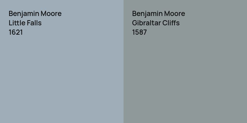 Benjamin Moore Little Falls vs. Benjamin Moore Gibraltar Cliffs