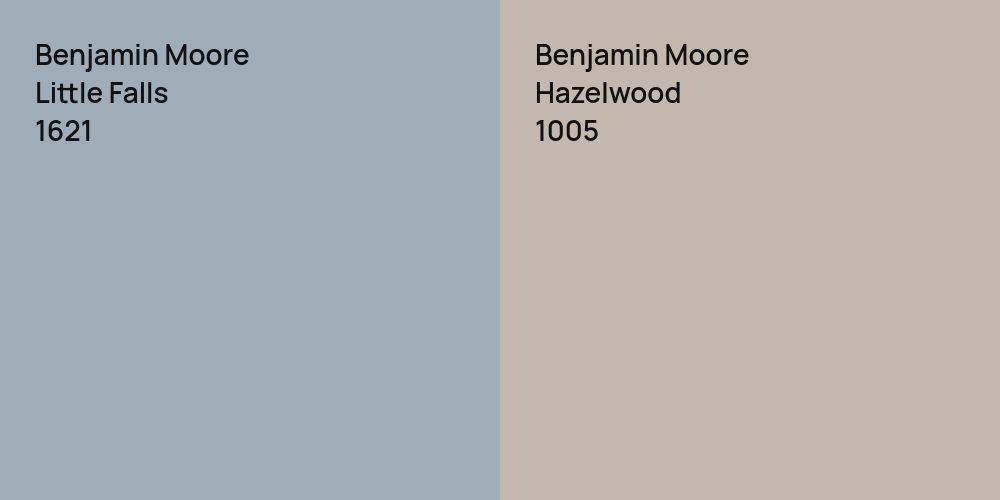 Benjamin Moore Little Falls vs. Benjamin Moore Hazelwood