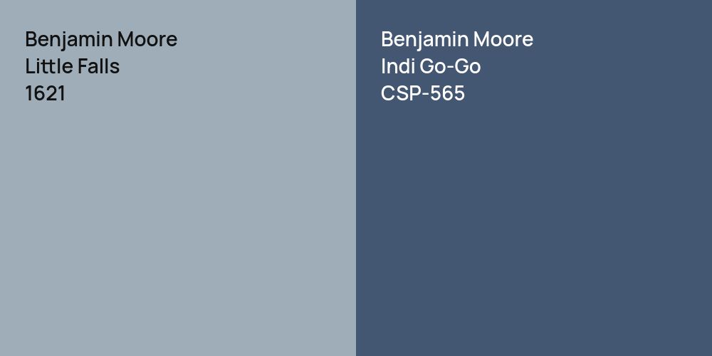 Benjamin Moore Little Falls vs. Benjamin Moore Indi Go-Go