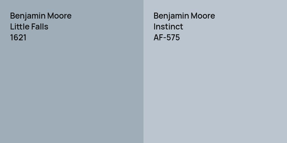 Benjamin Moore Little Falls vs. Benjamin Moore Instinct