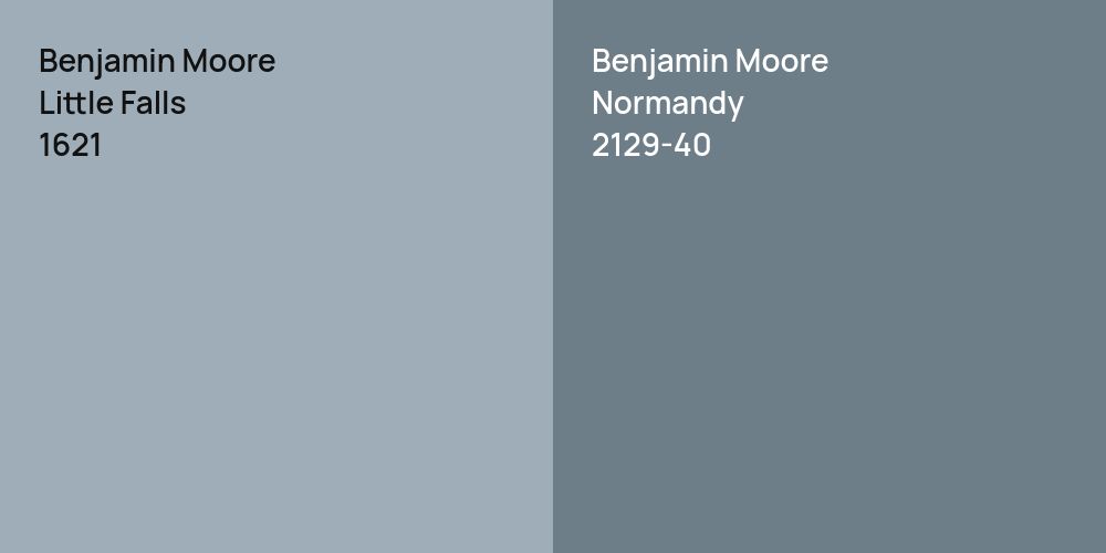 Benjamin Moore Little Falls vs. Benjamin Moore Normandy