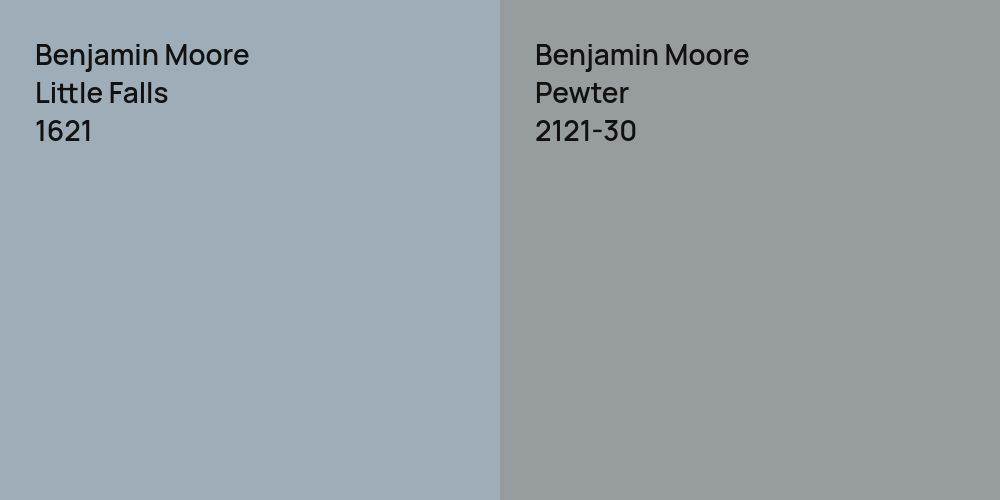 Benjamin Moore Little Falls vs. Benjamin Moore Pewter