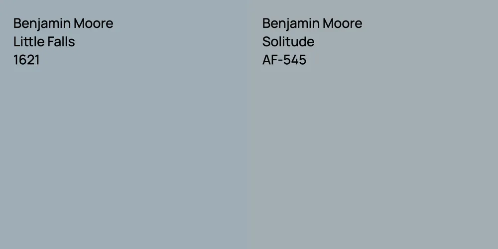 Benjamin Moore Little Falls vs. Benjamin Moore Solitude