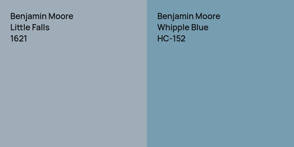 Benjamin Moore Little Falls vs. Benjamin Moore Whipple Blue