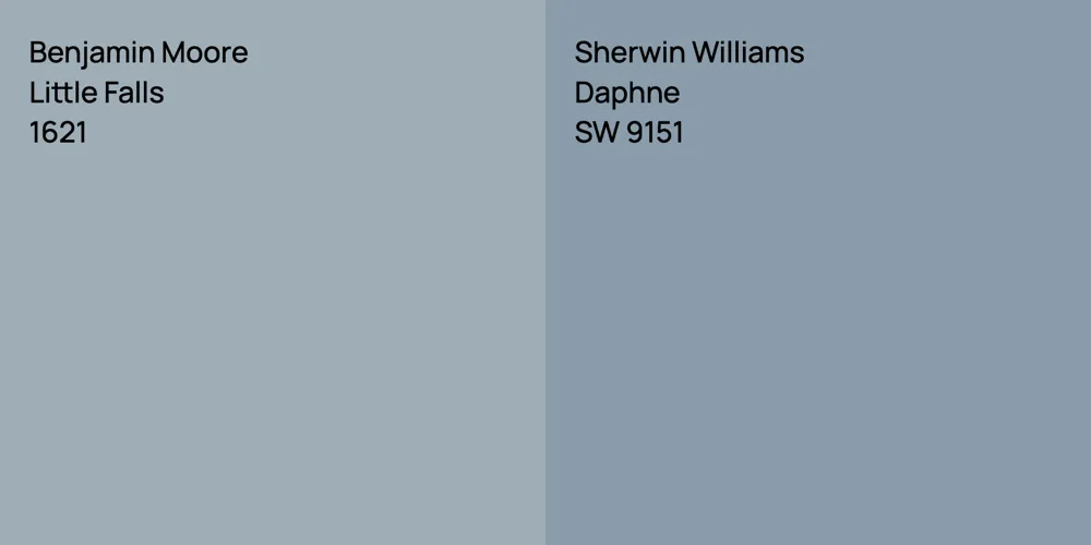 Benjamin Moore Little Falls vs. Sherwin Williams Daphne