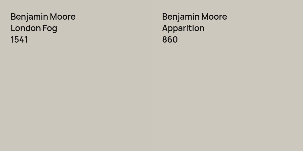 Benjamin Moore London Fog vs. Benjamin Moore Apparition