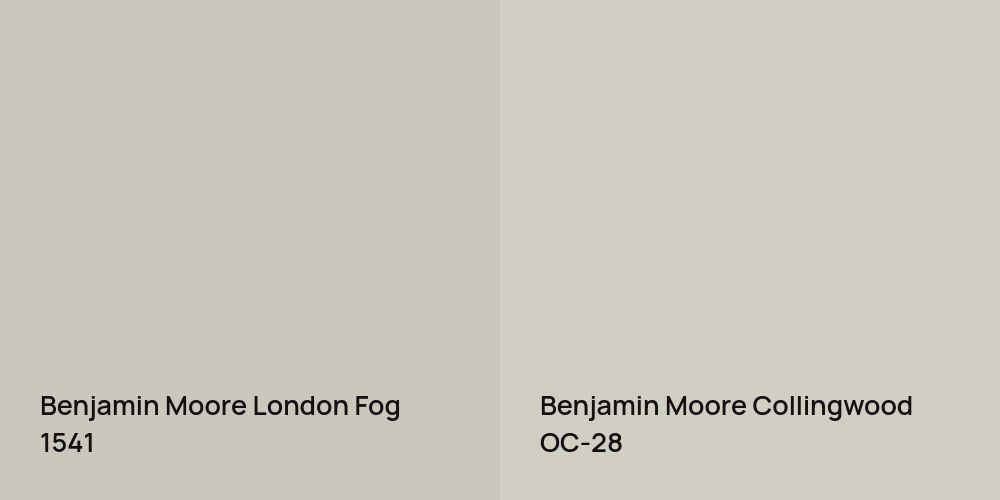 Benjamin Moore London Fog vs. Benjamin Moore Collingwood