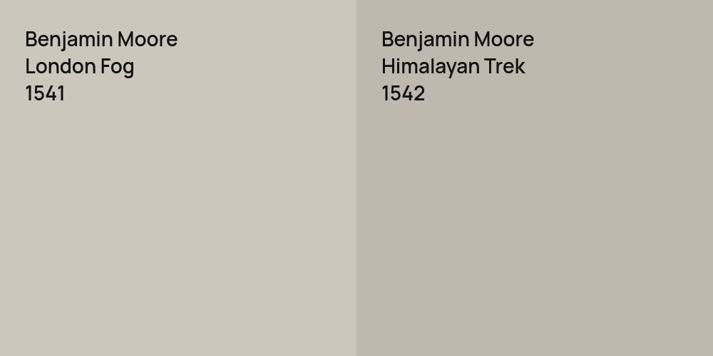 Benjamin Moore London Fog vs. Benjamin Moore Himalayan Trek